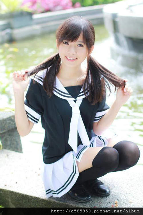  double pony tail girl Yucheng Jing pure 外拍 super cute school girl look like 8 
