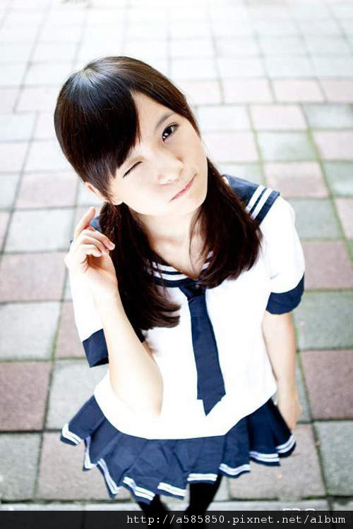  double pony tail girl Yucheng Jing pure 外拍 school girl look like super cute 14 