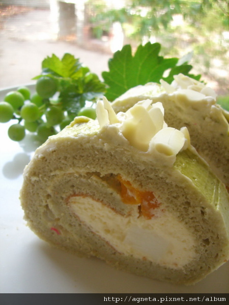 抹茶杏仁豆腐捲 抹茶杏仁豆腐捲