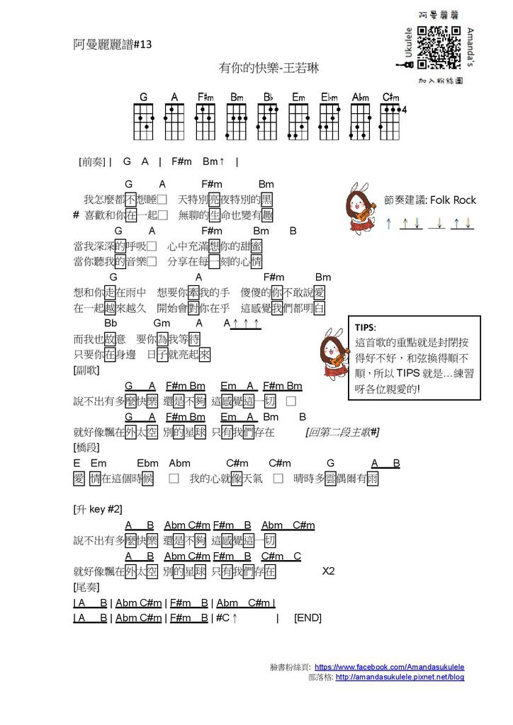 阿曼麗麗譜#13 有你的快樂-王若琳