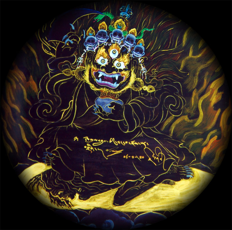 大寶法王親繪瑪哈嘎拉 大寶法王親繪瑪哈嘎拉