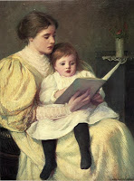 reading Mom. reading Mom.