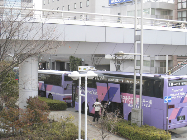 在長野車站換免費接駁車