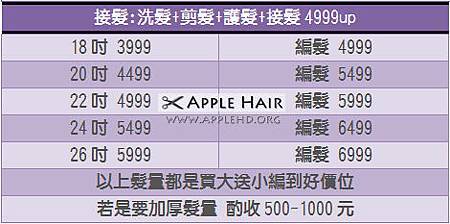 接髮,接髮價位,接髮長度
