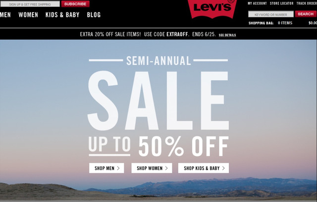levis sale code