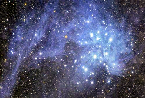 M45 - The Pleiades Star Cluster NASA - November 18, 2007-自動色階.jpg