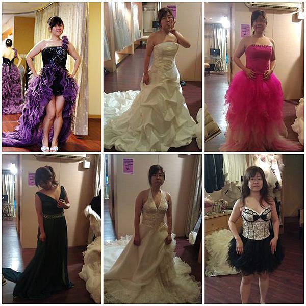 外拍服試穿拼貼