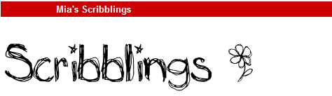 字型:Mia's Scribblings