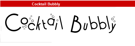 字型:Cocktail Bubbly