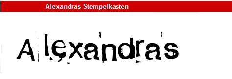 字型:Alexandras Stempelkasten