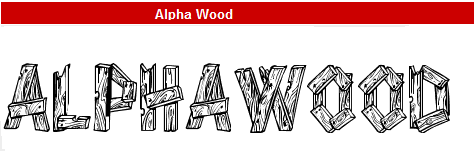 字型:Alpha Wood