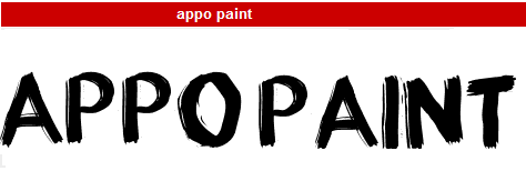 字型:appo paint