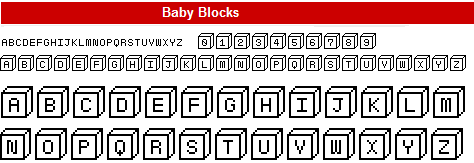 字型:Baby Blocks