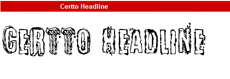 字型:<br /><br>
Certto Headline