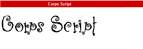 字型:Corps Script