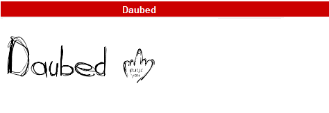 字型:Daubed