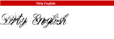 字型:Dirty English