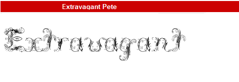 字型:Extravagant Pete