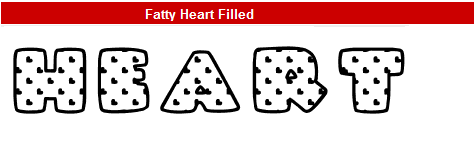 字型:Fatty Heart Filled