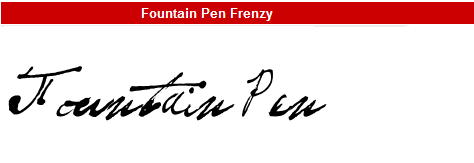 字型:Fountain Pen Frenzy