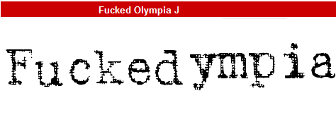 字型:Fucked Olympia J