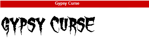 字型:Gypsy Curse