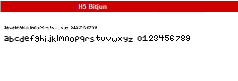 字型:H5 Bitjun