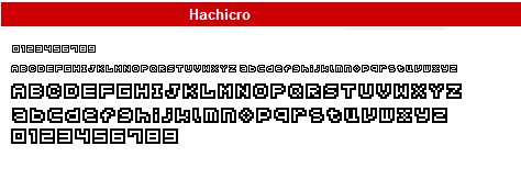 字型:Hachicro