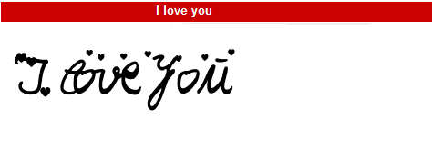 字型:I love you