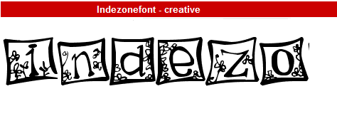 字型:Indezonefont - creative