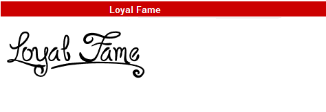 字型:Loyal Fame