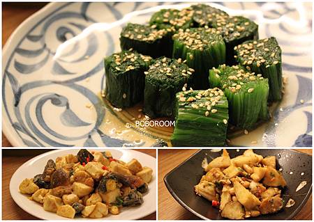 涼拌菠菜+金銀蛋豆腐+香蕈避風塘