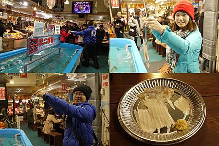 函館早市釣烏賊 函館早市釣烏賊