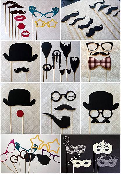 photobooth props - photo booth mustaches copy
