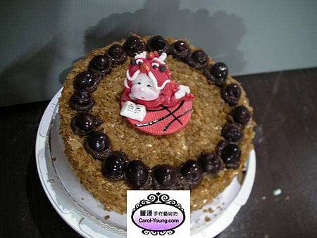蘿漾龍寶寶生日蛋糕8"巧克力戚風碎片櫻桃 蘿漾龍寶寶生日蛋糕8"巧克力戚風碎片櫻桃