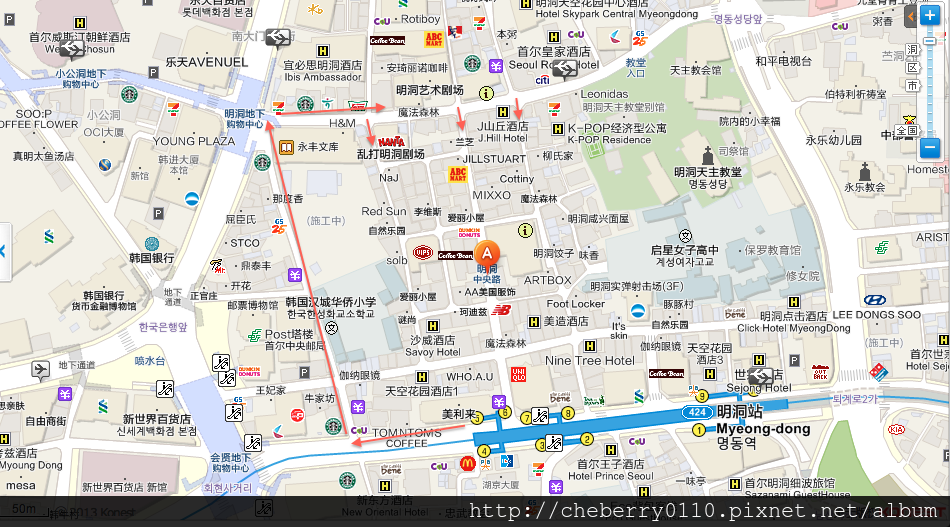 明洞全圖 明洞全圖