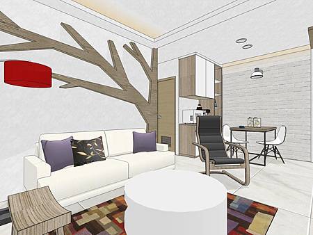 台中sketchup教學推薦|自然北歐風格設計|北歐風格sketchup設計