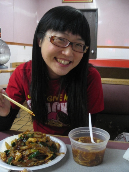 蒙古牛(w/ White Rice) + 酸辣湯 @ Great Wall, No. 1 New York Style Chinese Fast Food