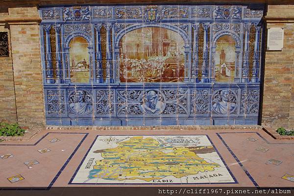 西班牙廣場/塞維亞省磁磚畫