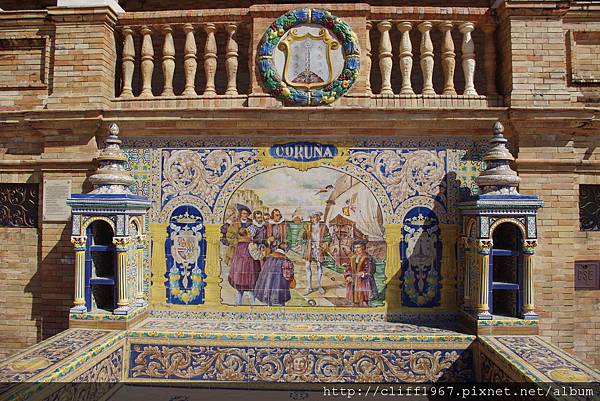 西班牙廣場--Coruna磁磚畫