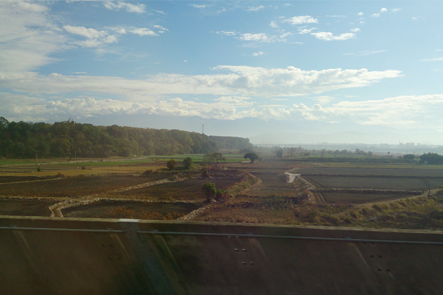 座在高鐵上忍不住拍了一下窗外景色