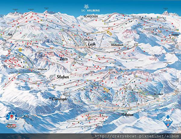 St. Anton Ski map