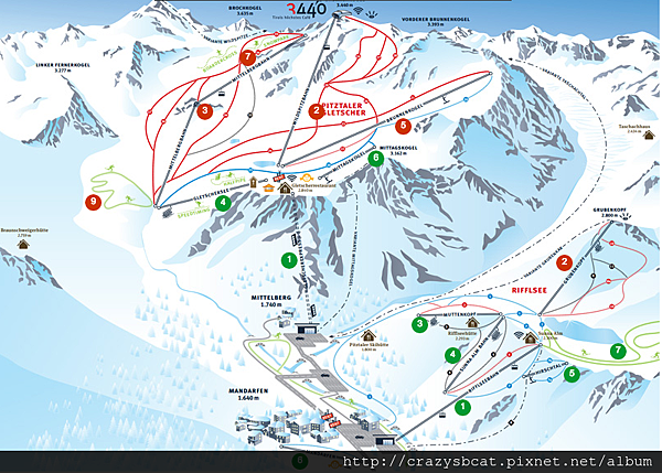 Pitztal Gletscher map