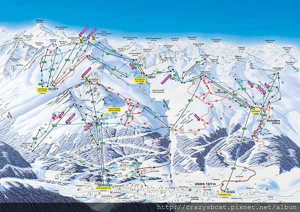 Soelden ski map