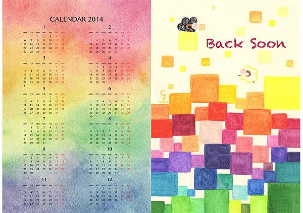 calendar_o@克里斯多插畫森林