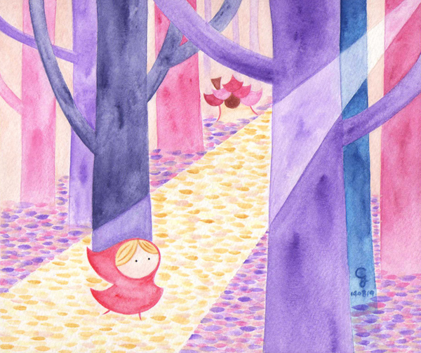 little_red_riding_hood@克里斯多插畫森林