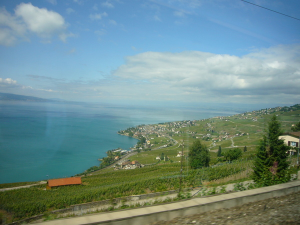 瑞士鐵路沿途景色真的超美的～