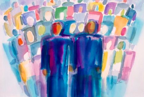 Getty Images - Follow the Leaders, by Diana Ong, watercolour painting, 1994