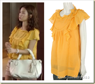 黃色雪紡上衣