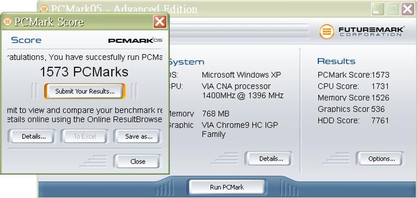 pcmark05 - 1.4G